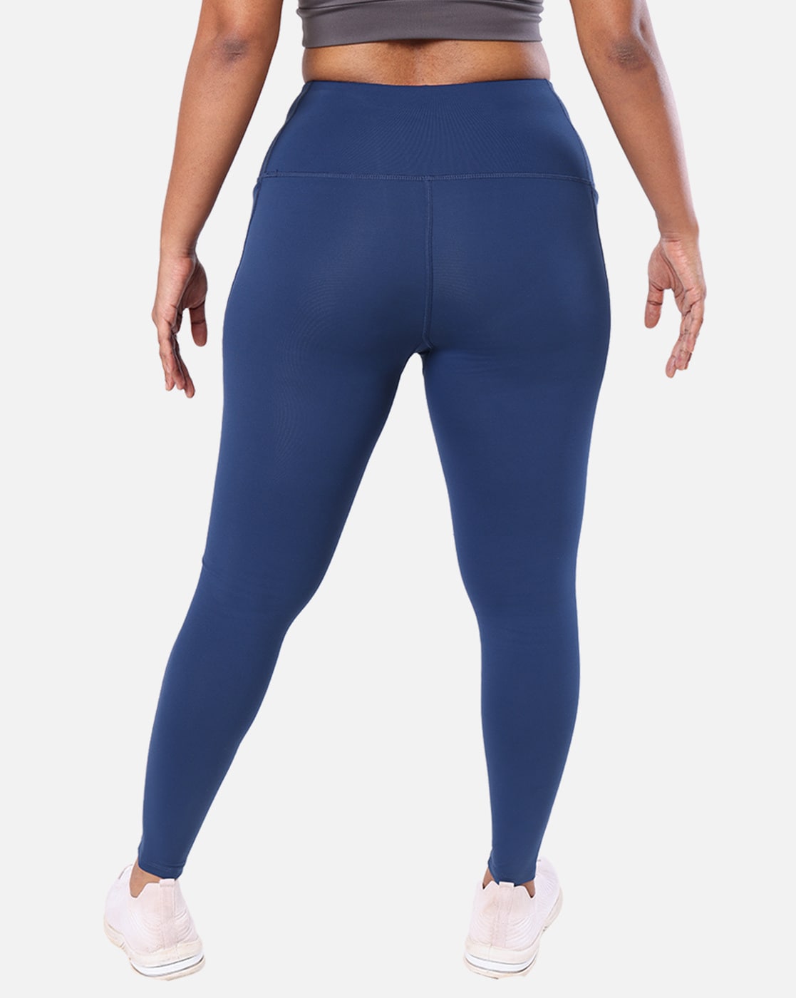 BNFYoga Logo Plus Size Leggings - inhale (navy) — Breathe N Flow Yoga