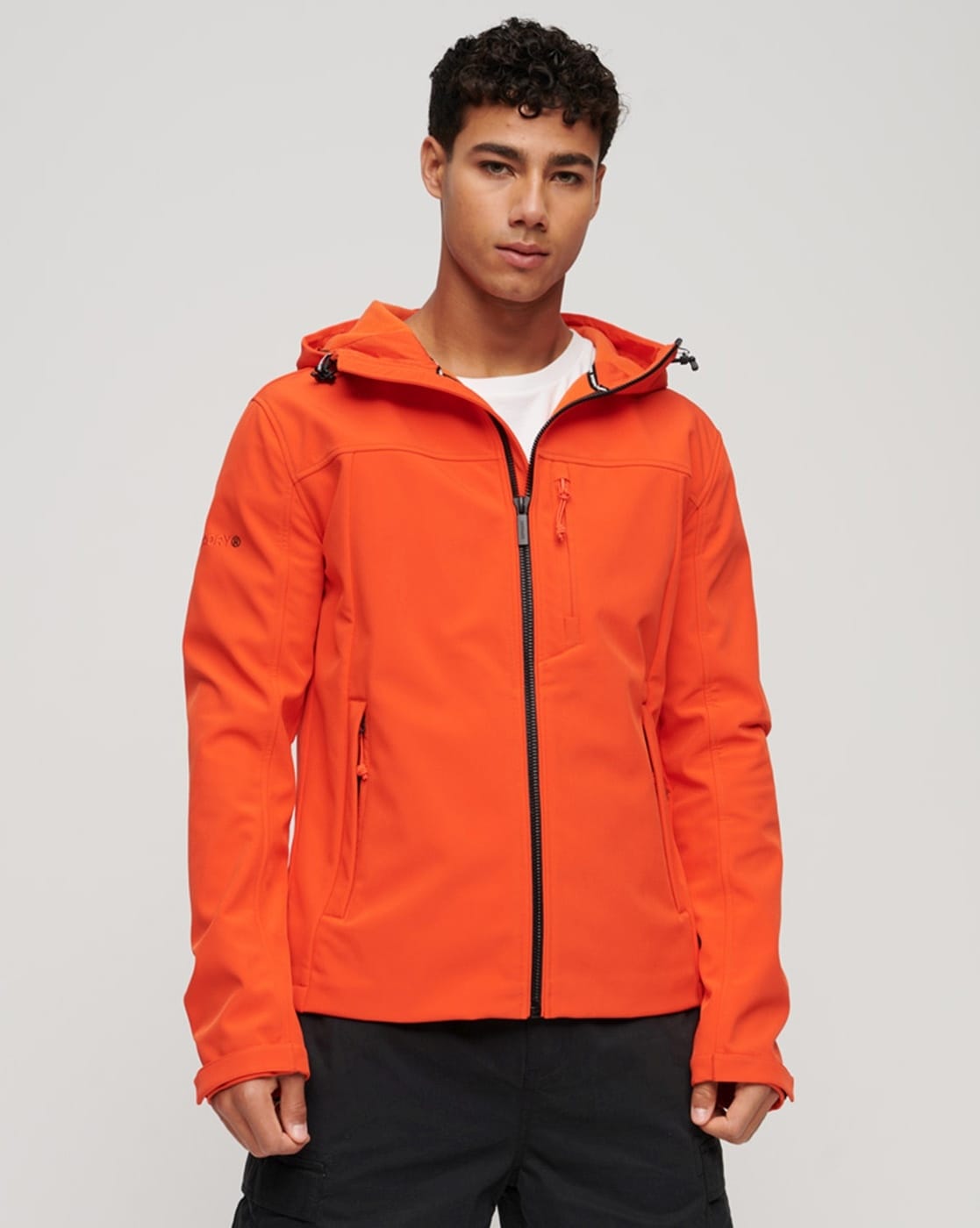 Mens hooded softshell discount jacket