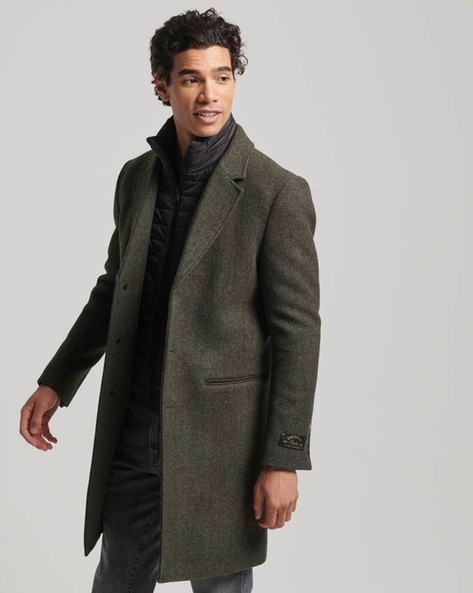 Superdry wool padded outlet hybrid coat