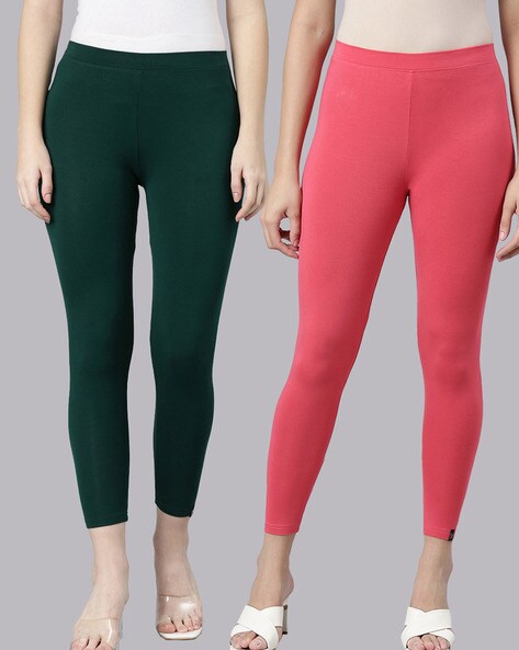 Buy Peach Leggings for Women by Twin Birds Online | Ajio.com