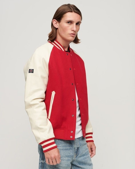 Men's Varsity Bomber Jacket, Men's Coats & Jackets