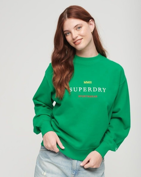 Superdry clearance green sweatshirt