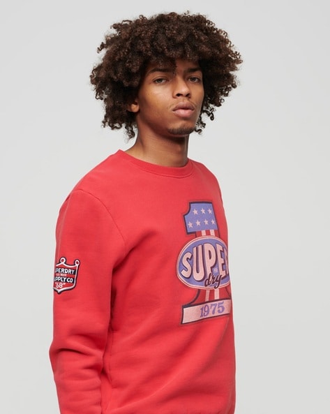 Mens retro crew neck on sale sweatshirts