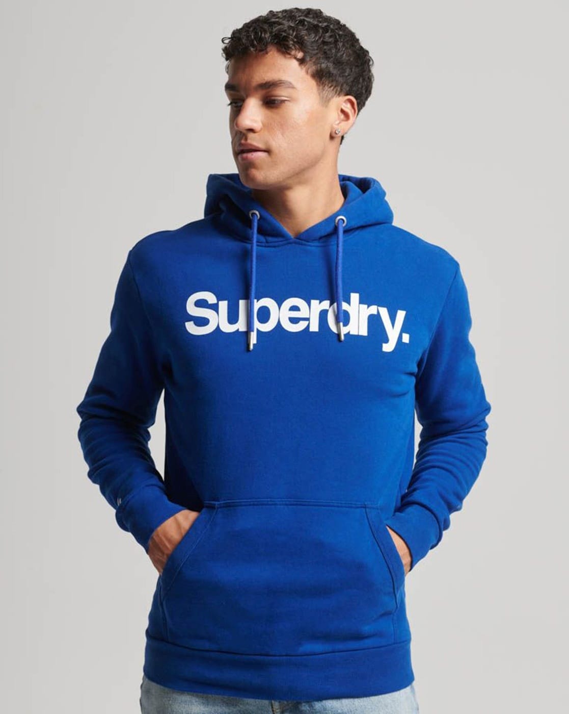 Superdry blue hoodie mens sale