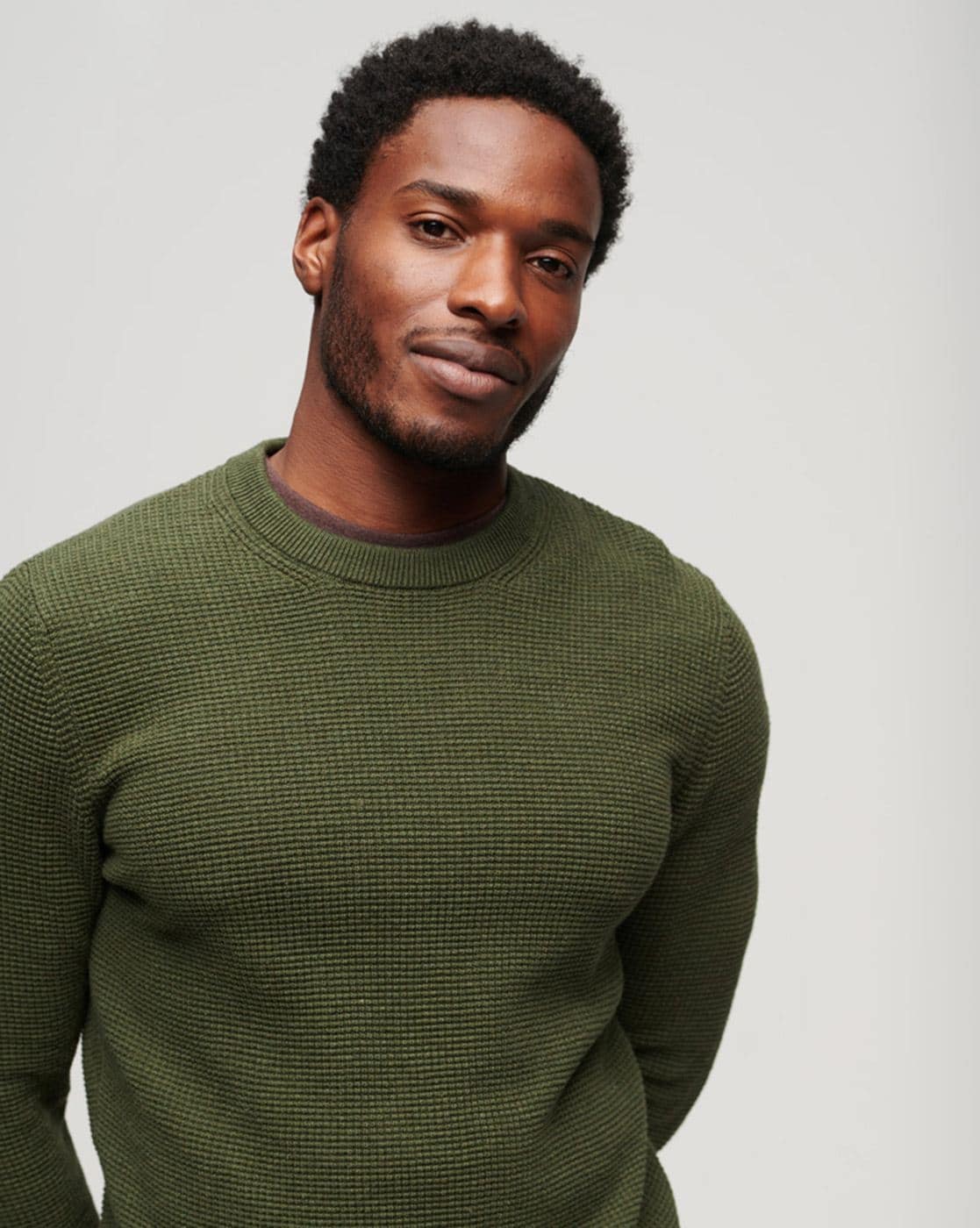 Dark green clearance crew neck jumper