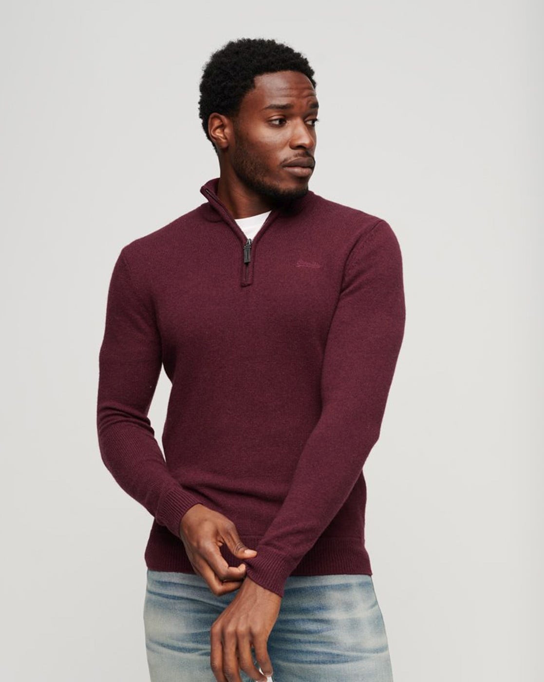 Long sleeve polo jumper mens hot sale