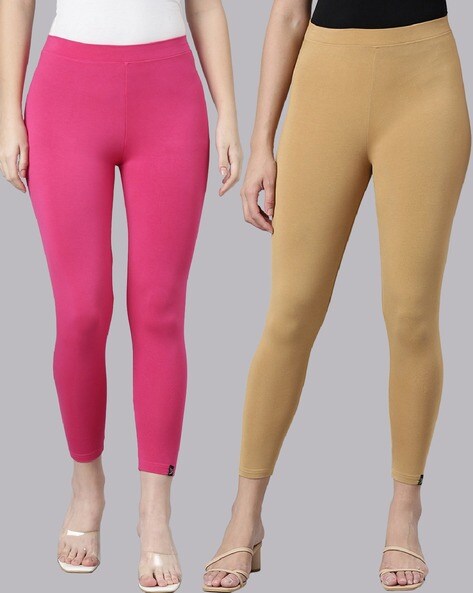 Buy Pink Shock & Sand Storm Leggings for Women by Twin Birds