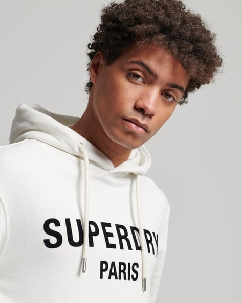 White hoodie superdry sale