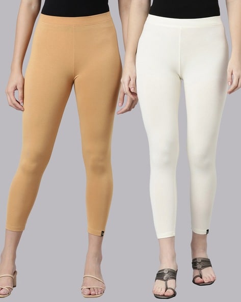 Buy Cream Leggings for Women by Twin Birds Online