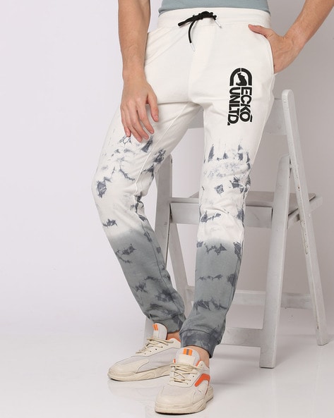 Men Ombre-Dyed Regular Fit Joggers