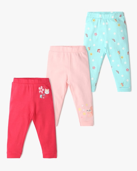 Buy Baby Girls Pink Solid Casual Full Length Leggings online at Apparel  Bliss
