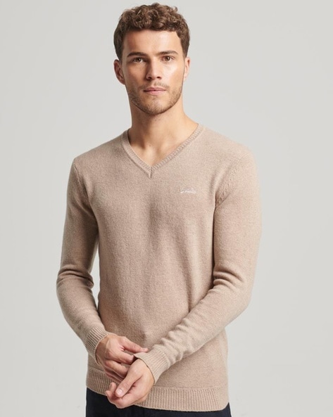 Superdry v 2024 neck jumper mens