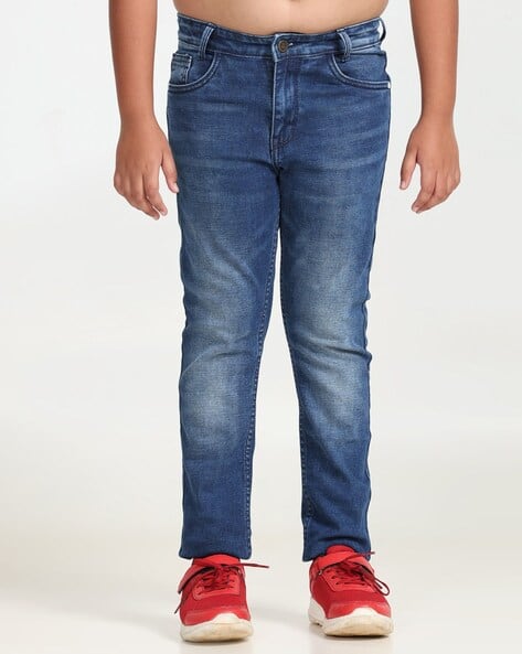 Boy Slim Fit Jeans with 5-Pocket Styling