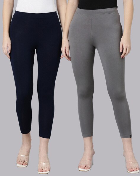 Pack of 2 Women Leggings with Elasticated Waist