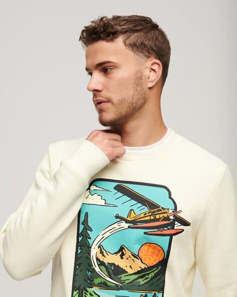 Travel Postcard Graphic Crew Sweatshirt