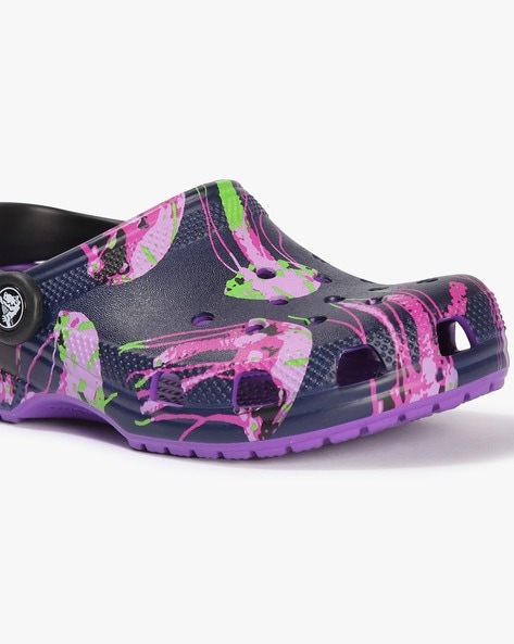 Girls sale purple crocs