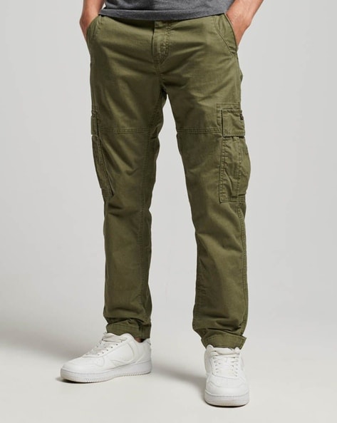 Superdry Low Rise Wide Leg Cargo Trousers, Stone Wash at John Lewis &  Partners