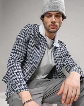 Buy Navy blue Jackets & Coats for Men by Campus Sutra Online