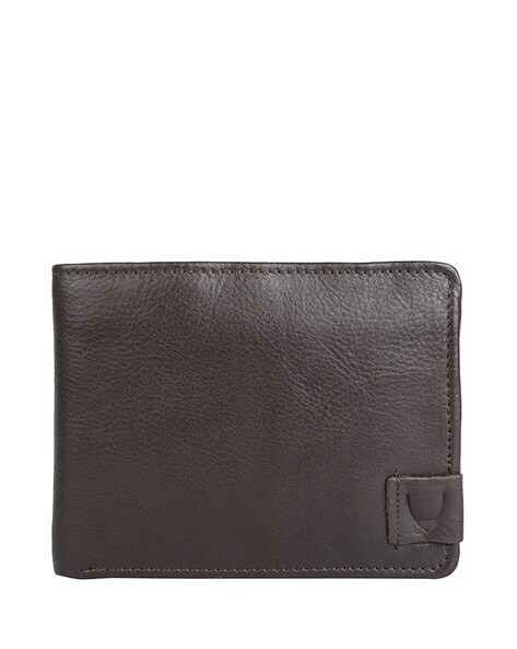 hidesign brown bi folds men bi fold wallet with patch work