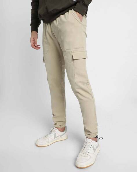 Baggy Pants- Khaki Side Pocket Baggy Fit Cargo Pants for Men Online |  Powerlook