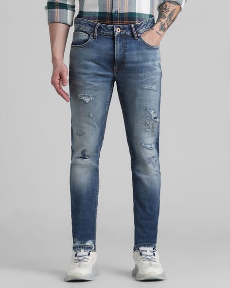 Buy Dark Blue Denim Jeans for Men by Jack Jones Online