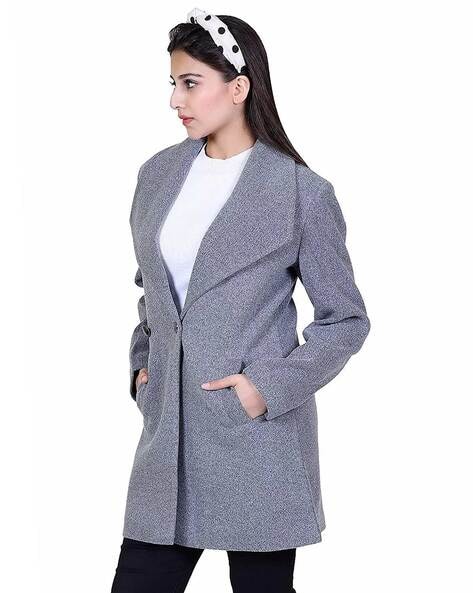 Buy FIND YOUR COVER IN GREY COAT for Women Online in India