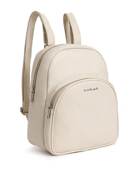Pure Leather Backpack For Women White-Les Haute