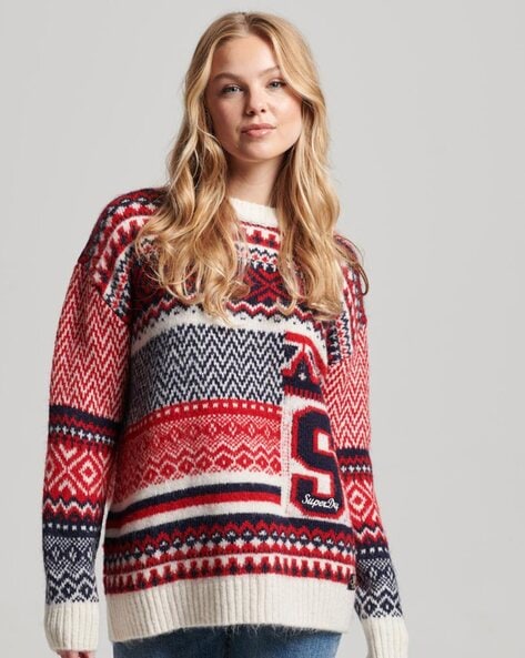 Mix Patterned Knit Jumper