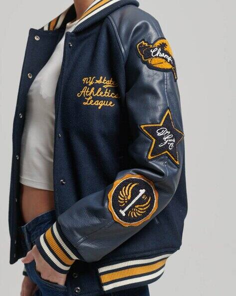 極美品　ADEAM　Varsity Jacket　42595　ネイビー　S Daemen Launches Varsity Jacket Campaign - Daemen University Athletics