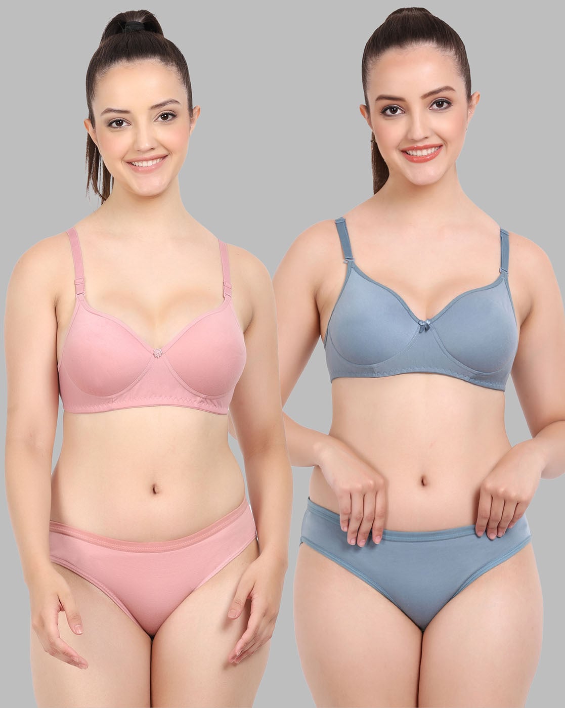 Outfmvch Bras For Women Bralettes For Women Seamless Bra For Women Women'S  2 Piece Seamless Lingerie Halter No Padding Bra And Set Removable Padded