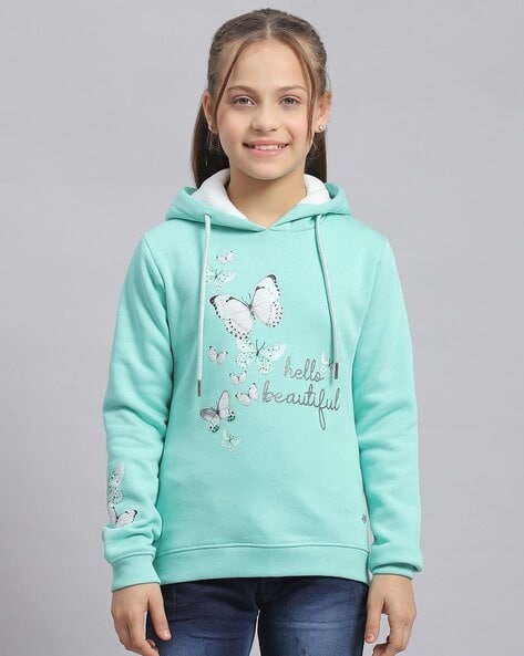 Girls on sale turquoise hoodie