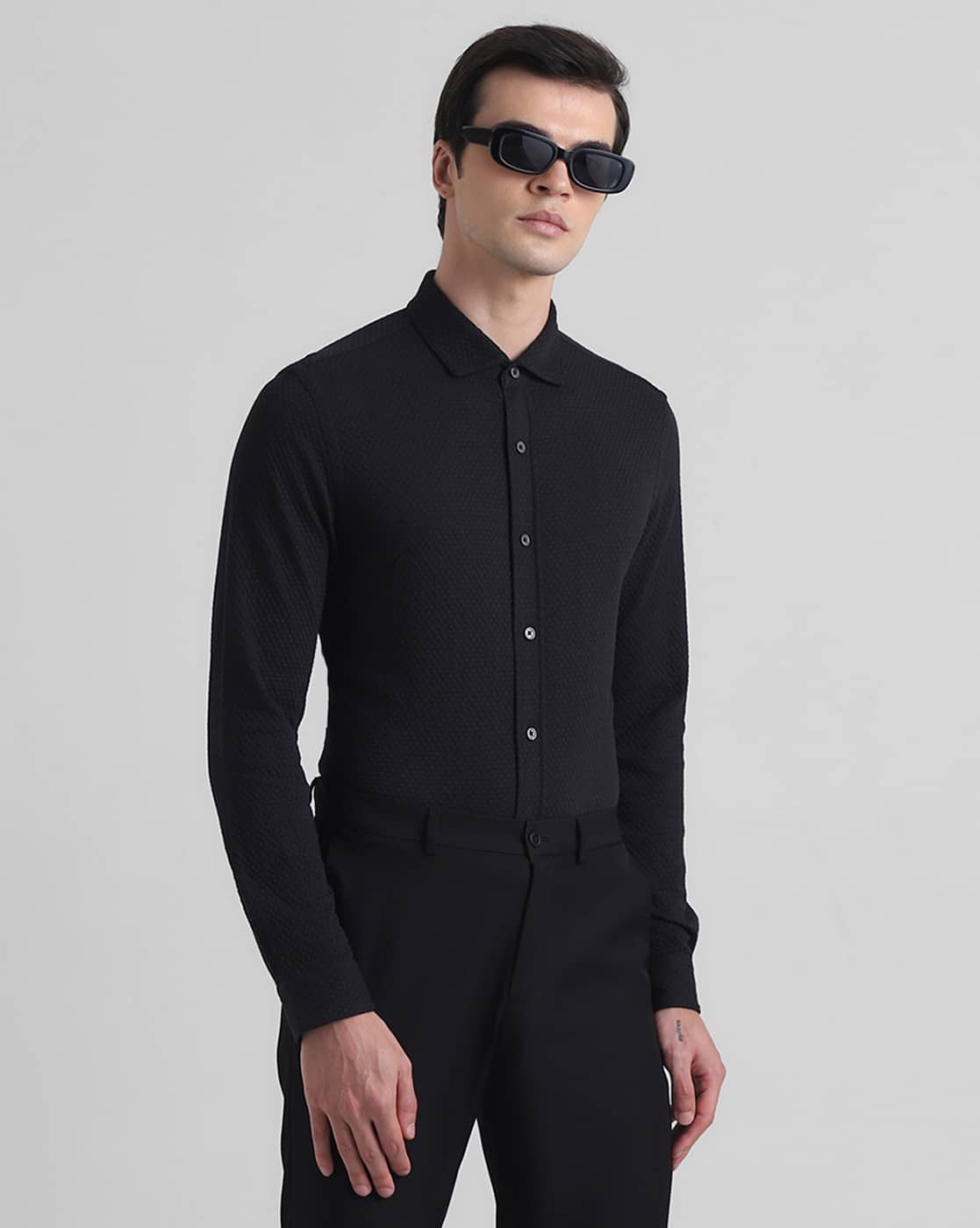 Buy JACK & JONES Premium Spread Collar Shirt with Full Online