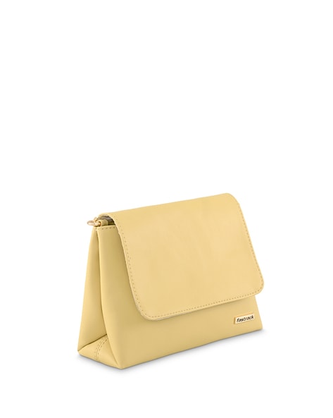 Valentino Garavani - Pale Yellow Leather One Stud Chain Shoulder Bag