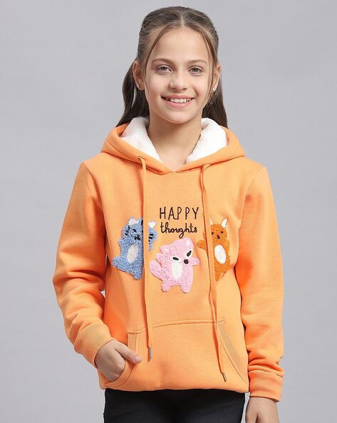 Girls deals orange hoodie