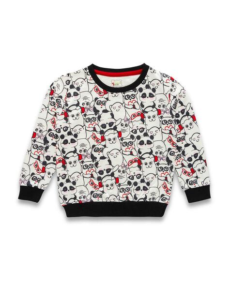 Cartoon print sweatshirt on sale