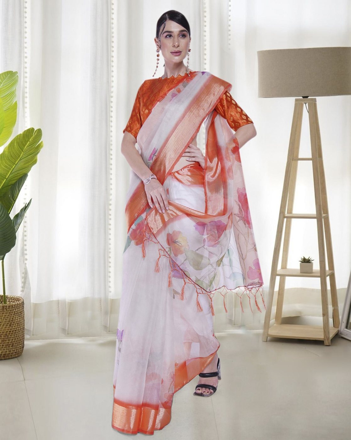 Buy Beige Sarees for Women by Suta Online | Ajio.com