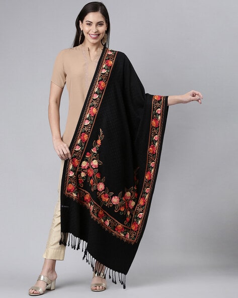 Buy Black Shawls Wraps for Women by PASHMODA Online Ajio