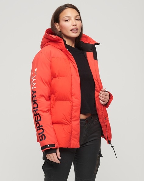 Padded hooded sales parka