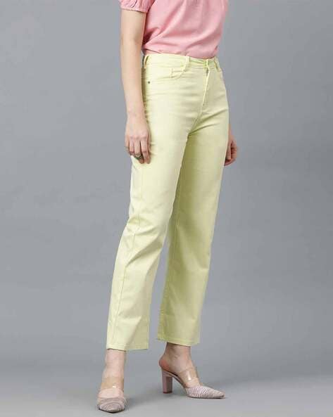 Buy Yellow Jeans Jeggings for Women by Code 61 Online Ajio