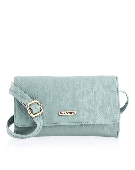 FASTRACK Logo Embossed Sling Bag With Detachable Strap