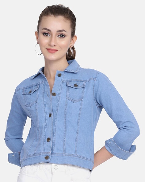 Just Quella Jean Jacket Women Oversized Denim Jacket India | Ubuy