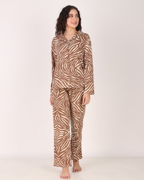 Animal print pyjamas online womens