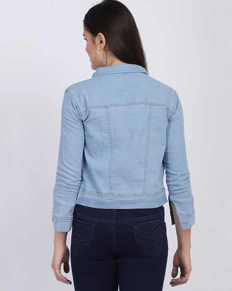Buy Sky Blue Jackets & Coats for Women by BUYNEWTREND Online