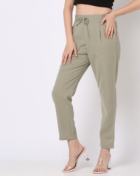 Buy Wine Red Trousers & Pants for Women by Fig Online | Ajio.com