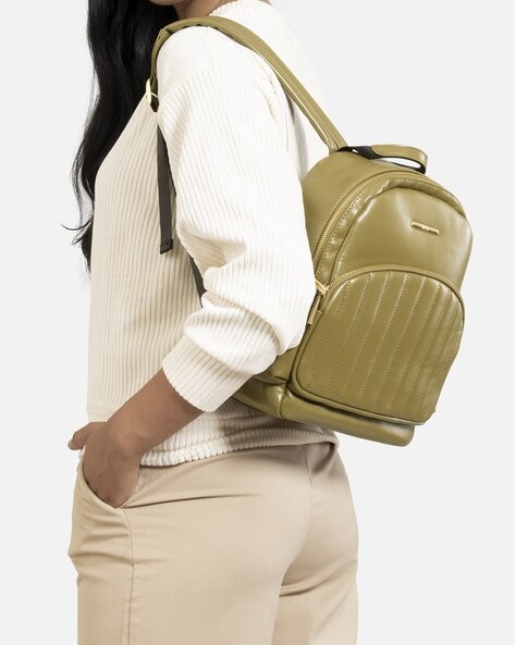 Olive green store backpack women's