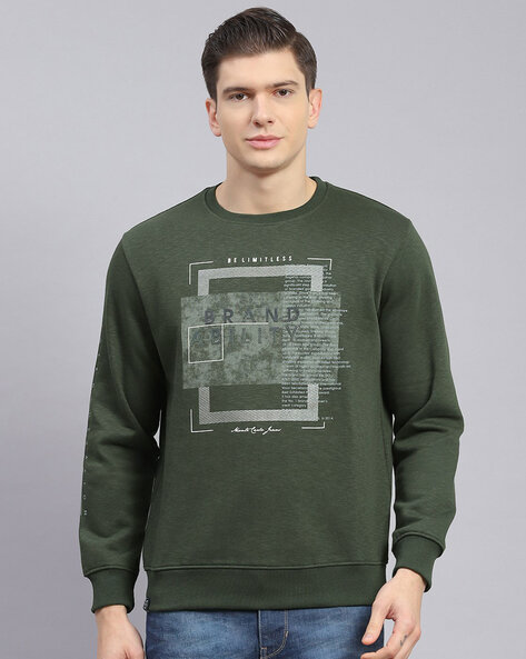 Buy Men Grey Printed Sweatshirt Online in India - Monte Carlo