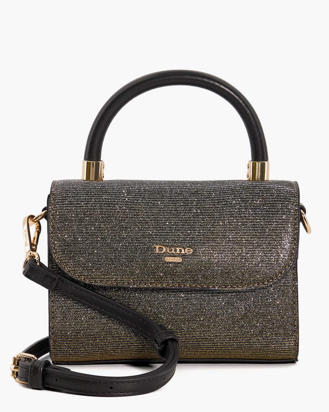 Dune London Top Handle Black Bag Gold orders Hardware