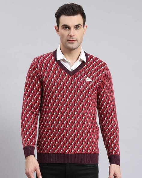 Men Knitted Regular Fit Pullover - Main Image