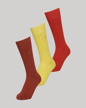 superdry Pack of 3 Core Rib Crew-Length Socks-picture-53