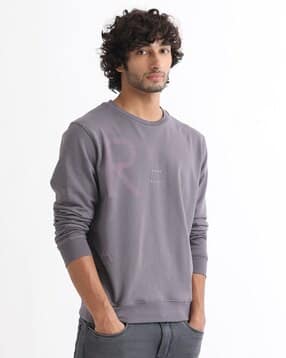 rare rabbit Men Typographic Print Relaxed Fit Sweatshirt-picture-19